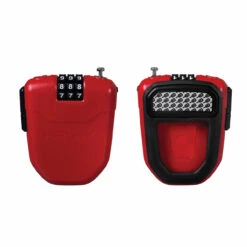 Hiplok FX - Kombinations-Kabelschloss Mit Reflektor - Red (Rot)