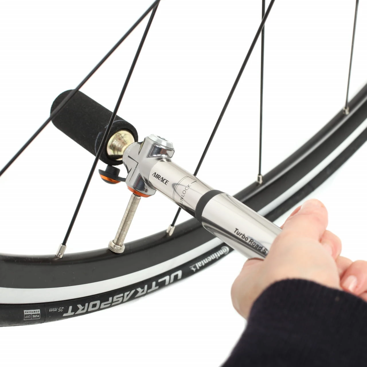 Airace Turbo Road 2in1 Minipumpe Mit Integrierter CO2-Pumpe Für Rennräder Bis 8 Bar (120 PSI) 8 Airace Turbo Road 2in1 Minipumpe Mit Integrierter CO2-Pumpe Für Rennräder Bis 8 Bar (120 PSI) – Bild 6