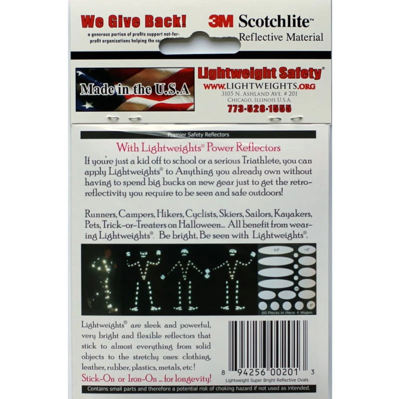 Lightweights 3M Reflexaufkleber Für Bekleidung 60 Stück 4 Lightweights 3M Reflexaufkleber Für Bekleidung 60 Stück – Bild 2
