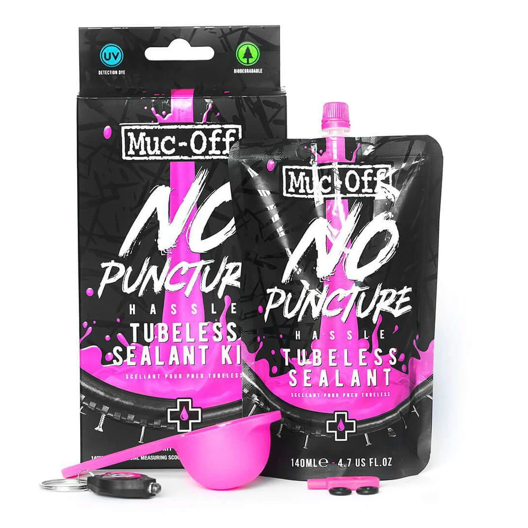 Muc-Off NO Puncture Hassle 140ml Dichtmilch Kit Für Tubeless-Reifen Und Schlauchreifen 3 Muc-Off NO Puncture Hassle 140ml Dichtmilch Kit Für Tubeless-Reifen Und Schlauchreifen