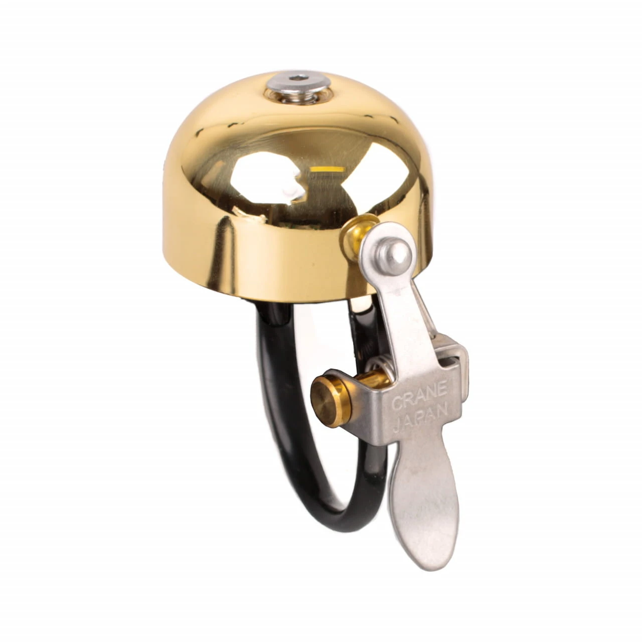 Crane E-Ne Bell Polished Gold Messing Fahrradklingel Auch Für Rennrad-Lenker Geeignet 3 Crane E-Ne Bell Polished Gold Messing Fahrradklingel Auch Für Rennrad-Lenker Geeignet