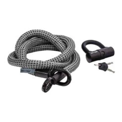 Tex-Lock Eyelet 2.0 Mini-Bügelschloss Aus Textilseil - Gr. L, Grau-Schwarz