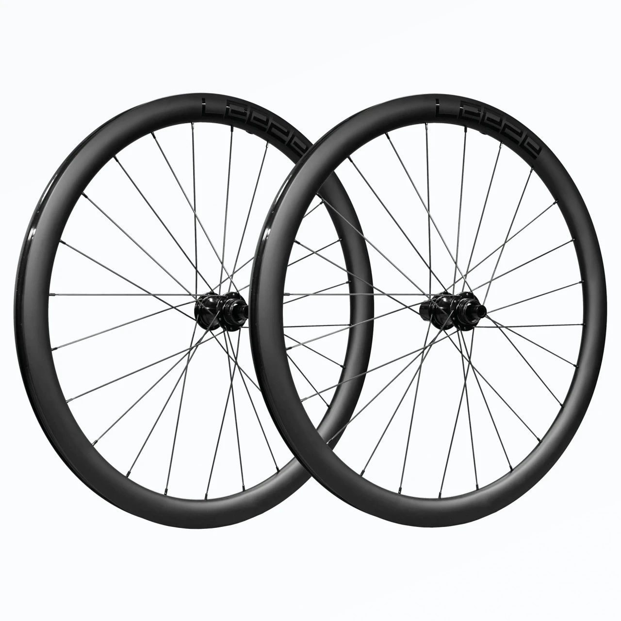 LEEZE CH 40 Gravel-Laufradsatz Carbon Mit Schwarzen Decals - Shimano-Freilauf 3 LEEZE CH 40 Gravel-Laufradsatz Carbon Mit Schwarzen Decals - Shimano-Freilauf